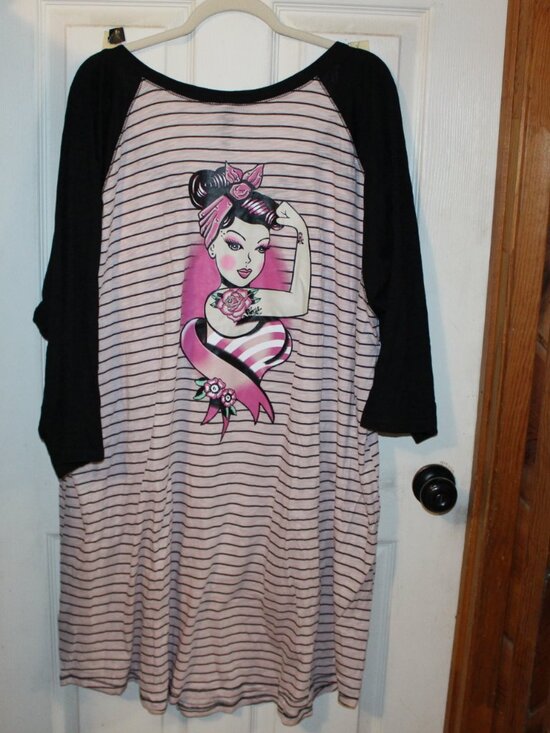 Torrid Other - NWT Torrid BCA Stripped TunicHenley Night gown. NICE Size 5X(28W)